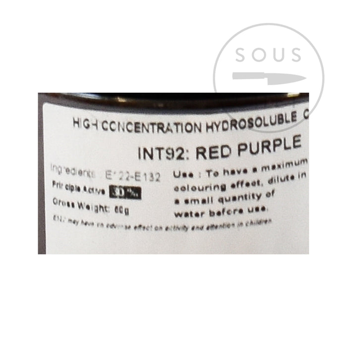 Intense Purple Food Colour 50g ingredients