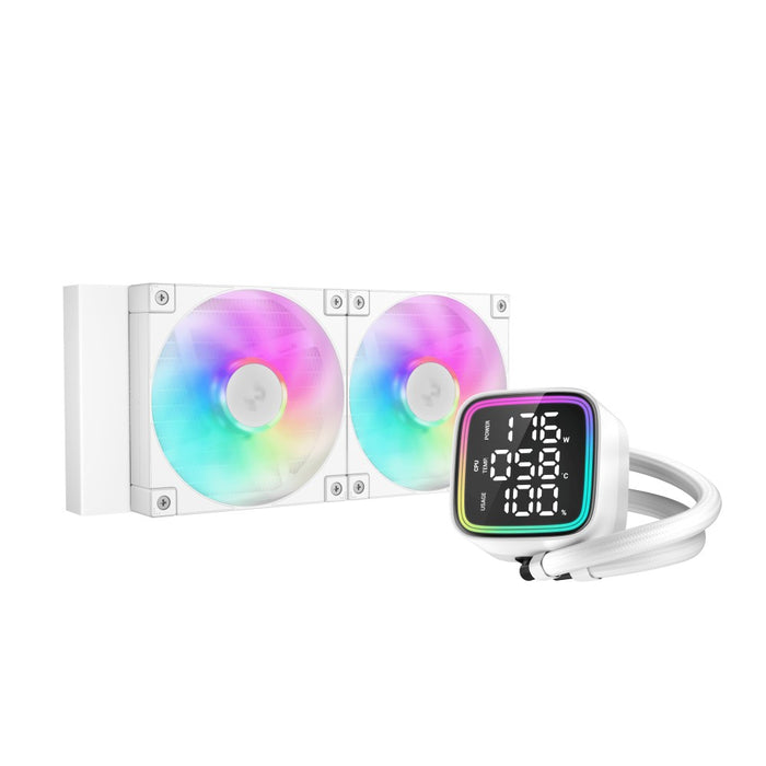 DeepCool LD240 WH ARGB AIO 240mm Liquid CPU Cooler - White - PakByte Computers