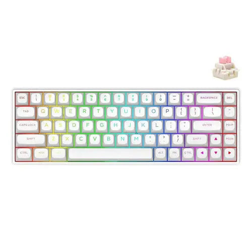 E-Yooso HZ68 Rapid Trigger Mechanical Keyboard with Hall Effect, Magnetic Switch - White