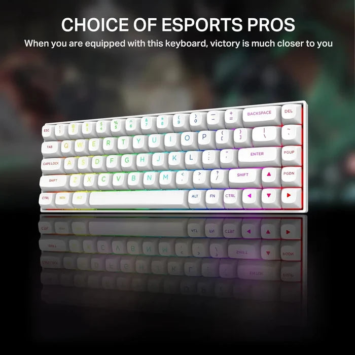 E-Yooso HZ68 Rapid Trigger Mechanical Keyboard with Hall Effect, Magnetic Switch - White