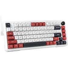 E-Yooso Z-82 75% Wired Mechanical Gaming Keyboard - White/Red/Black