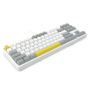 E-Yooso Z87 Wired 87 Key Mechanical Gaming Keyboard - White/Gray