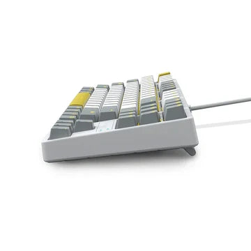 E-Yooso Z87 Wired 87 Key Mechanical Gaming Keyboard - White/Gray