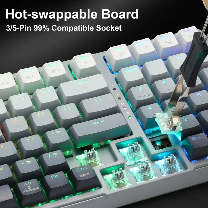 E-Yooso Z99 Wireless Tri-Mode Bluetooth Mechanical Keyboard - Gradient Grey