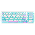 E-Yooso Z99 Wireless Tri-Mode Bluetooth Mechanical Keyboard - White/Purple/Blue