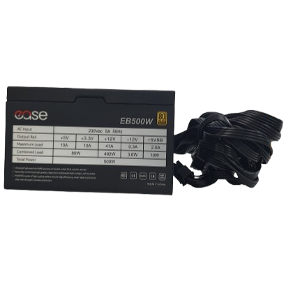 Ease EB500 500W 80 Plus Bronze Power Supply - PakByte Computers