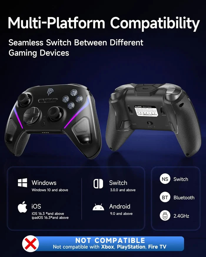 EasySMX D10 Wireless Gamepad Pro PC Controller - Space Black - PakByte Computers