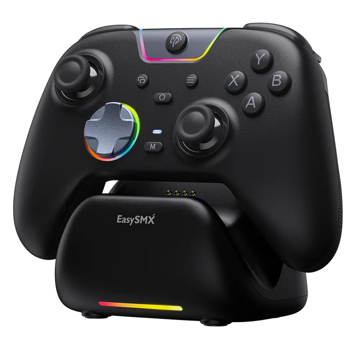 EasySMX X05 Pro Multiplatform Wireless Gaming Controller with Charging Dock - Black