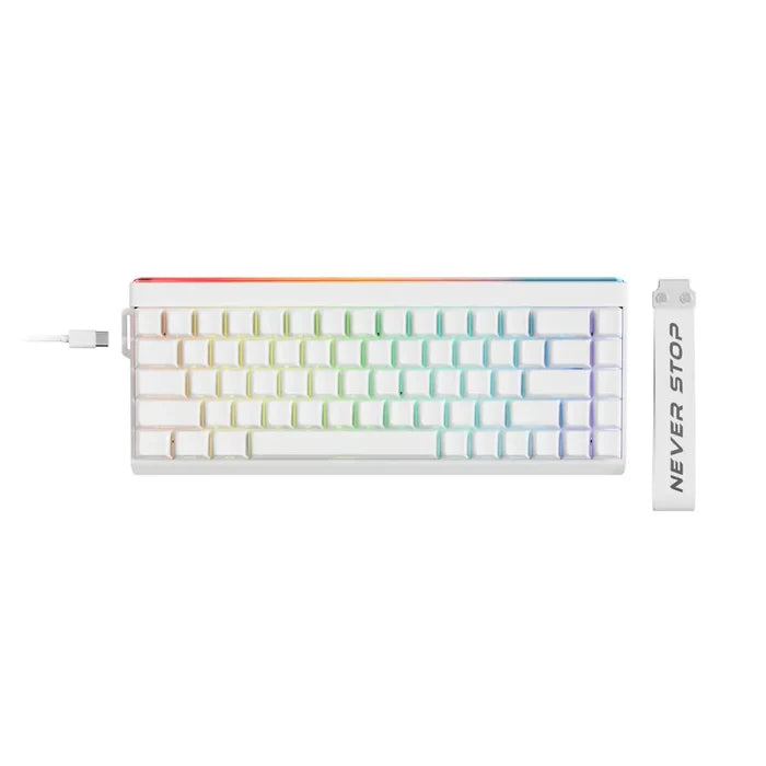 Eweadn DK68 HE RGB Wireless Tri-Mode Mechanical Gaming Keyboard - White