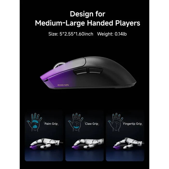 Eweadn S9 Pro Wireless Gaming Mouse - Purple
