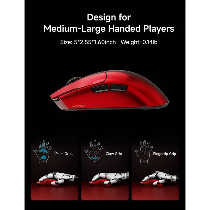 Eweadn S9 Ultra Wireless Gaming Mouse - Red