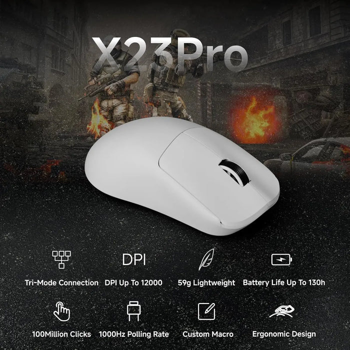 Eweadn X23 Pro Wireless Gaming Mouse - White