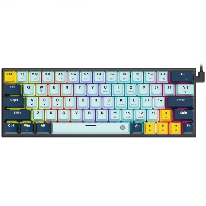Fantech Atom 63 Mizu Edition RGB Mechanical Gaming Keyboard - Sky Blue (Red Switches)