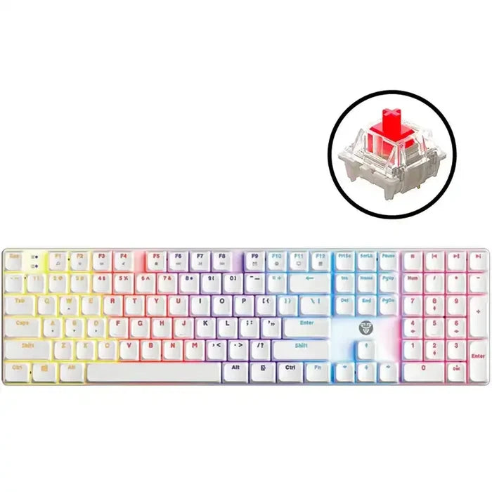 Fantech Atom Air108 RGB Mechanical Gaming Keyboard - White