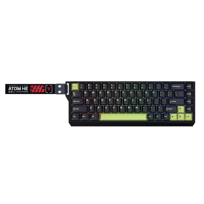 Fantech Atom HE68 Pro MK922 Wireless Magnetic Keyboard - Mori Black (Emerald Switch)