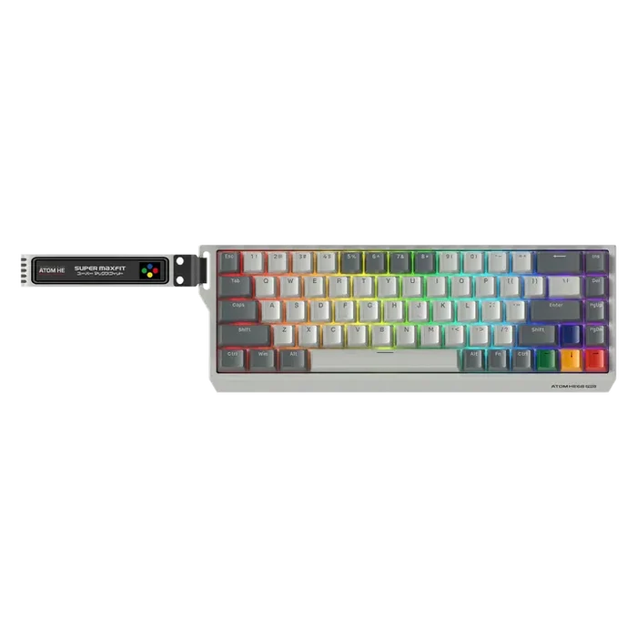 Fantech Atom HE68 Pro MK922 Wireless Magnetic Keyboard - Super Maxfit Grey (Emerald Switch)