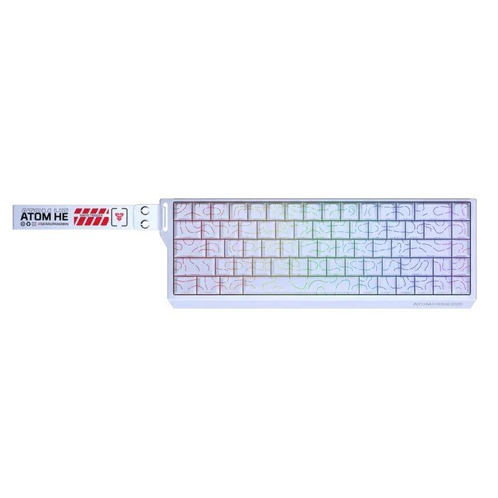 Fantech Atom HE68 Pro MK922 Wireless Magnetic Keyboard - Topo White (Emerald Switch)