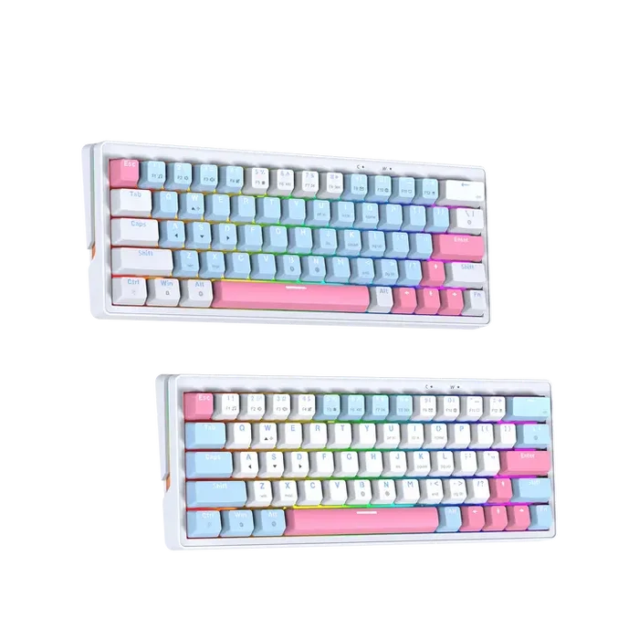 Fantech Atom X63 MK611 AME Edition RGB Mechanical Gaming Keyboard - White (Taro Switch)