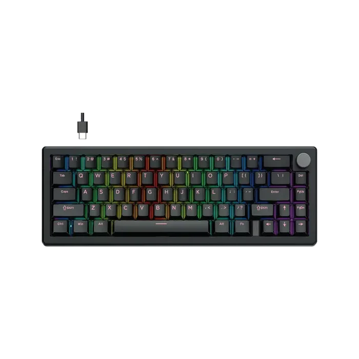 Fantech Atom X66 MK614 Retro Edition RGB Mechanical Gaming Keyboard - Black (Ice Apricot Switch)