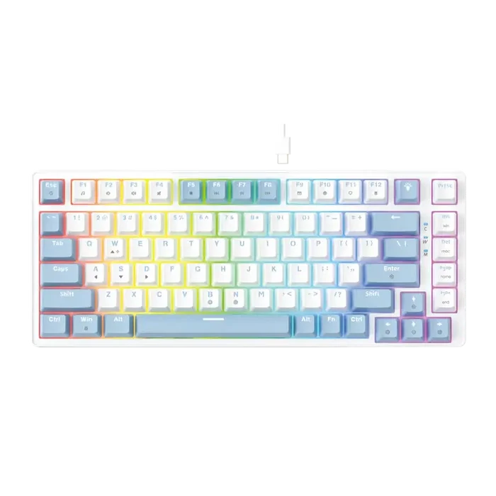 Fantech Atom X83 MK612 AME Edition RGB Mechanical Gaming Keyboard - White (Taro Switch)