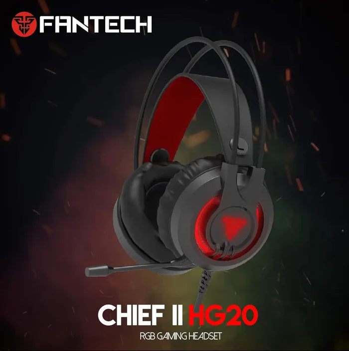 Fantech HG20 Chief II RGB Over-Ear Gaming Headset - Black