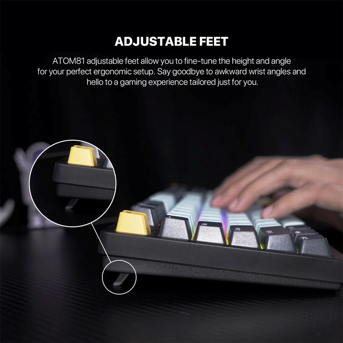 Fantech Mizu Edition Atom 81 MK875V2 RGB Mechanical Gaming Keyboard - Sky Blue (Taro Switches)
