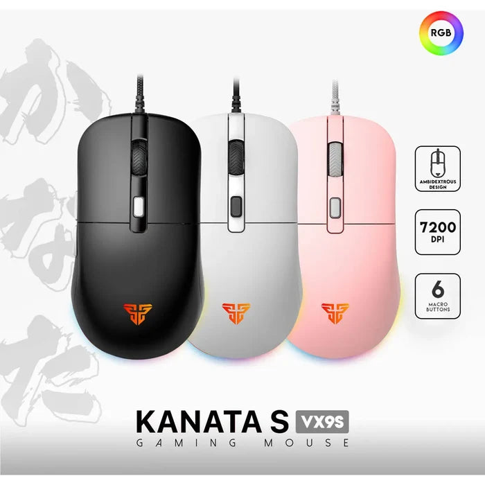 Fantech VX9S Kanata S Wired Gaming Mouse - Black