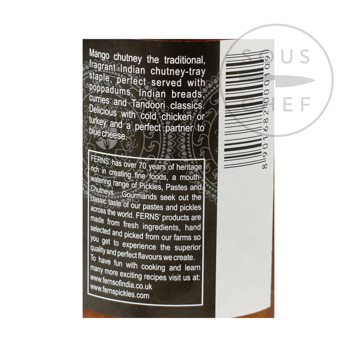 Ferns' Hot Mango Chutney 440g Ingredients Sauces & Condiments Asian Sauces & Condiments Indian Food Ingredients Nutritional Information