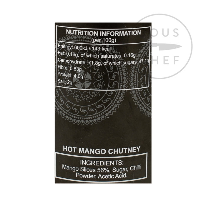 Ferns' Hot Mango Chutney 440g Ingredients Sauces & Condiments Asian Sauces & Condiments Indian Food Ingredients Nutritional Information