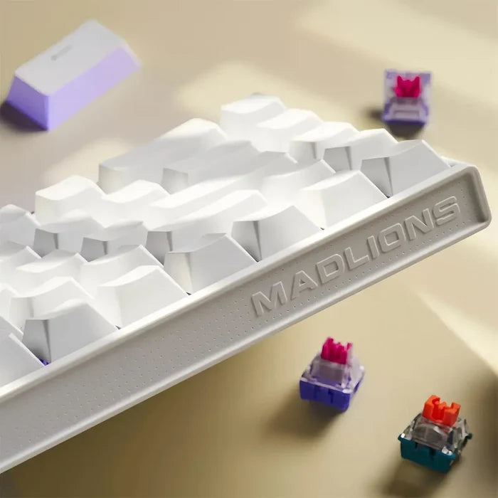 FGG MadLions Nano68 Rapid Trigger RGB Gaming Keyboard - White Side Print - PakByte Computers