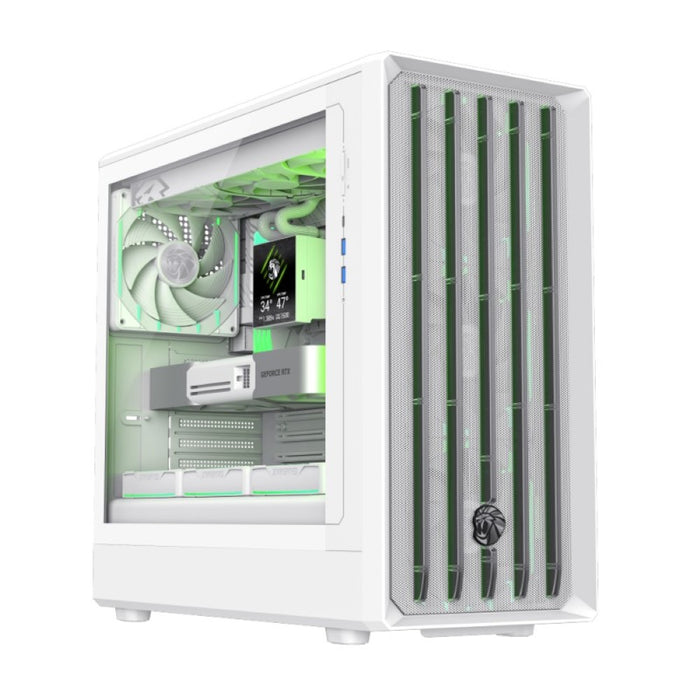 GameMax CLAW 460 Mid Tower Where Air Moves With Style Gaming Case – White
