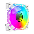 GameMax FN12A-C8I-RW 120mm Reverse Fan Blades PC Case Fan - White