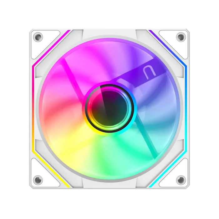 GameMax FN12A-S8I-RW Reverse 120mm Frame ARGB Fan - White