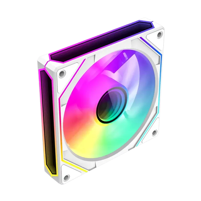 GameMax FN12A-S8I-RW Reverse 120mm Frame ARGB Fan - White