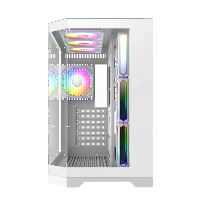 GameMax Hype-A Mid-Tower ATX Tempered Glass Computer Case - White