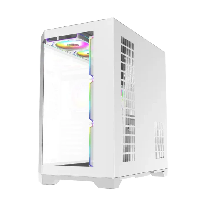 GameMax Hype-A Mid-Tower ATX Tempered Glass Computer Case - White