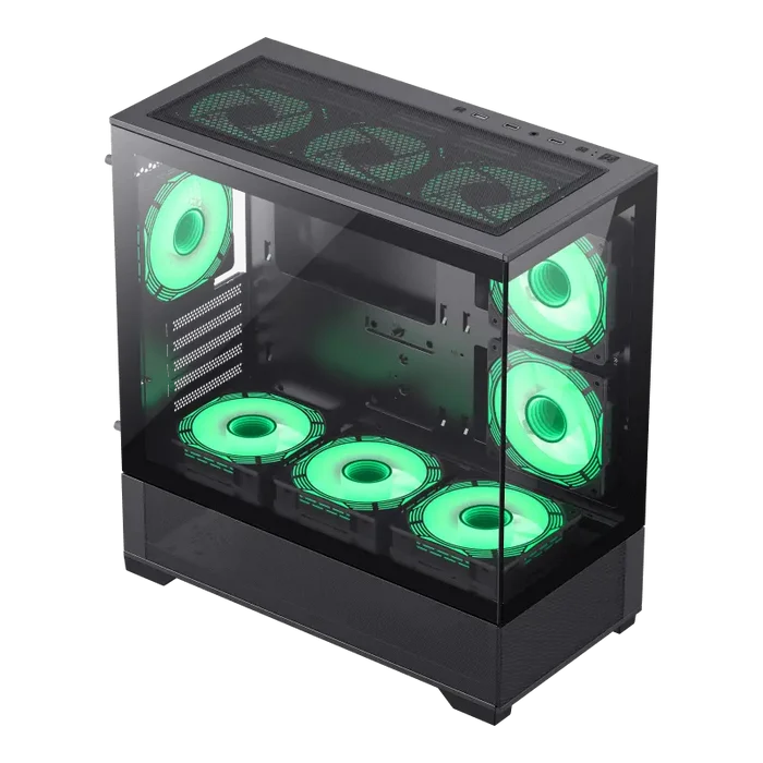 GameMax Vista MB Micro-ATX Tower PC Gaming Case - Black