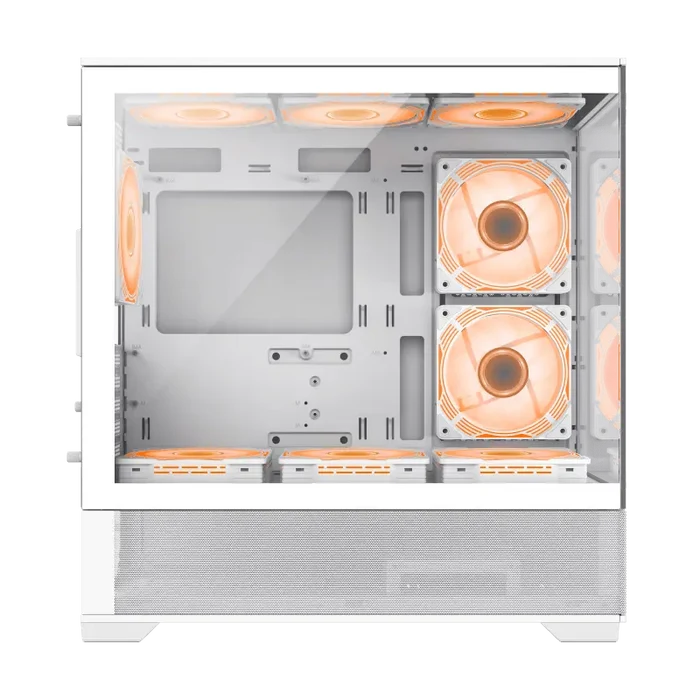 GameMax Vista MW Micro-ATX Tower PC Gaming Case - White
