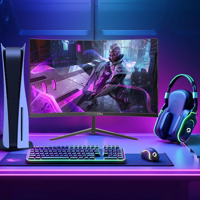 GameOn GOC27Q180VA Pro Series 2k Curved, 180hz Gaming Monitor, 27 inch, 2560x1440p QHD Fast VA Panel, 180Hz, 0.5ms - PakByte Computers