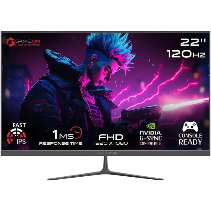 GameOn GOES22FHD120IPS 22", 120Hz Full HD Monitor - Black