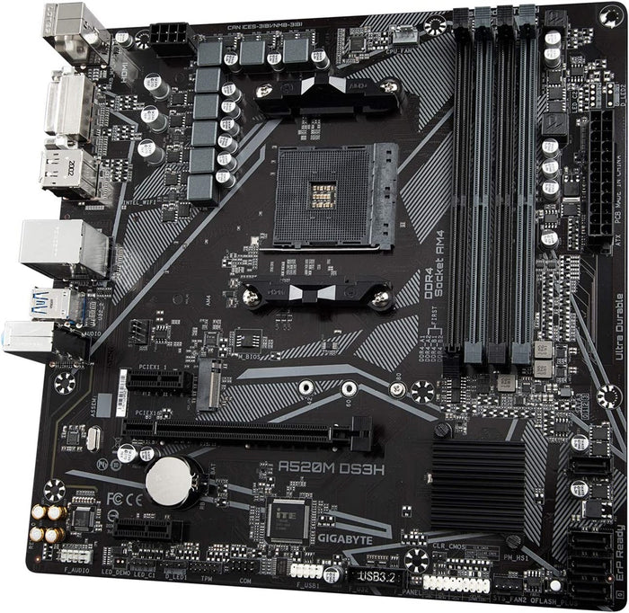 Gigabyte A520M DS3H AMD AM4 microATX Motherboard - PakByte Computers