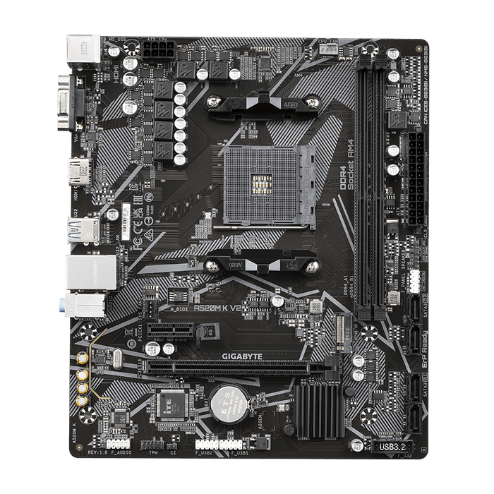 Gigabyte A520M K V2 AMD AM4 microATX Motherboard - PakByte Computers