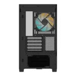 GIGABYTE C201 PANORAMIC Micro-ATX Mid Tower PC Gaming Case, Pre-installed 3x ARGB Fans – Black