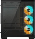 GIGABYTE C500 PANORAMIC STEALTH ICE ATX Mid Tower PC Gaming Case, Pre-installed 4x ARGB Fans – Black