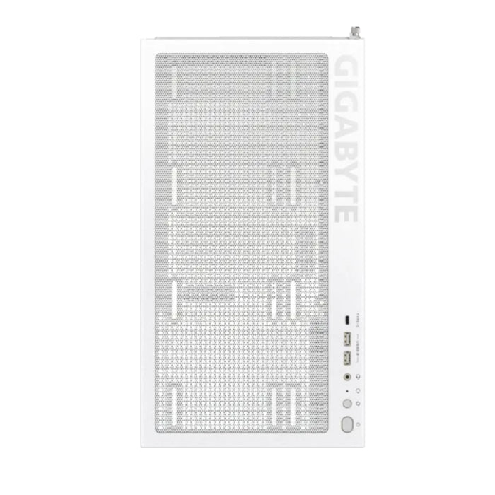 GIGABYTE C500 PANORAMIC STEALTH ICE ATX Mid Tower PC Gaming Case, Pre-installed 4x ARGB Fans – White