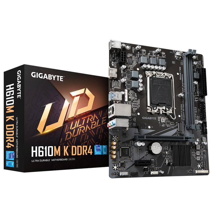 Gigabyte H610M K DDR4 Intel 12/13th Gen microATX Motherboard - PakByte Computers
