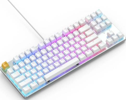 Glorious GMMK TKL RGB Modular Mechanical Gaming Keyboard Brown Switches - White - PakByte Computers
