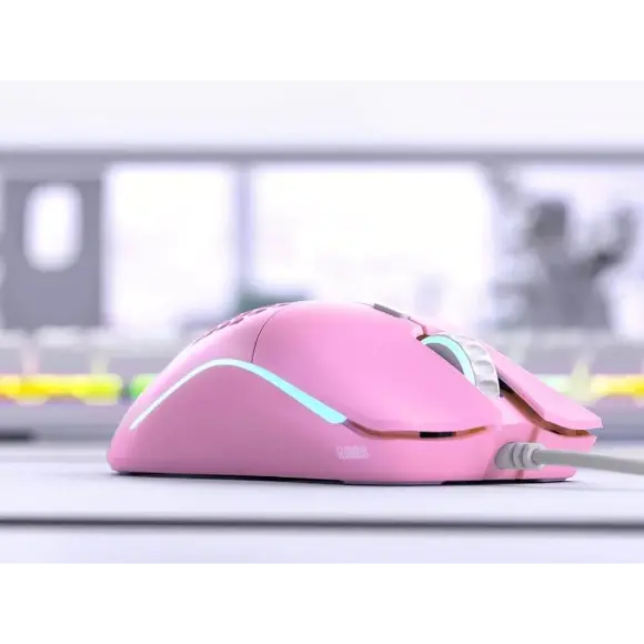 Glorious Model O-Minus Wired Gaming Mouse - Matte Pink - PakByte Computers