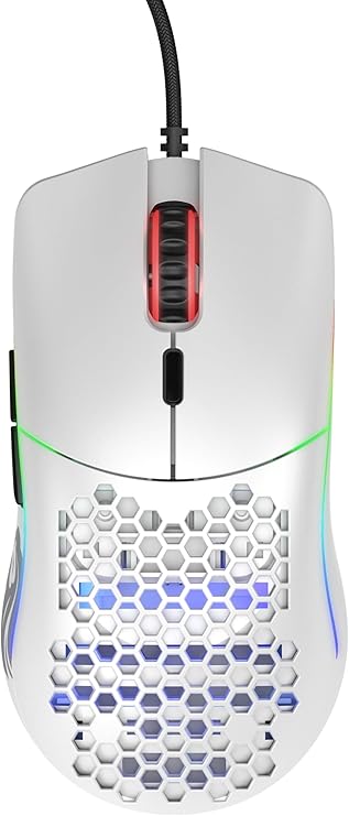 Glorious Model O Wired Gaming Mouse 67g Superlight Honeycomb Design - Matte White - PakByte Computers