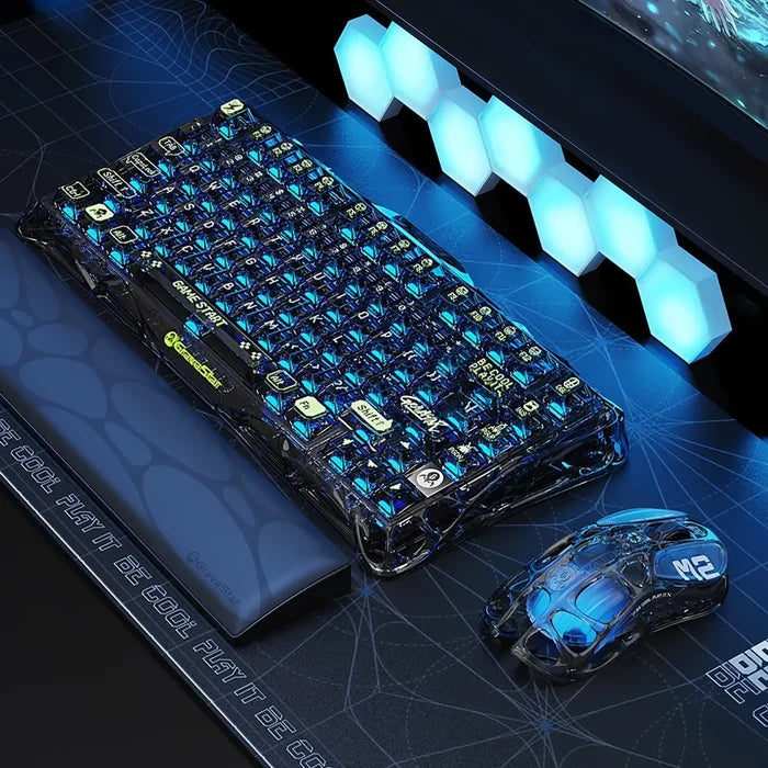 GravaStar Mercury M2 Wireless Gaming Mouse - Transparent - PakByte Computers